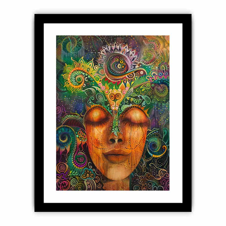 Psychedelic Face  Art Print