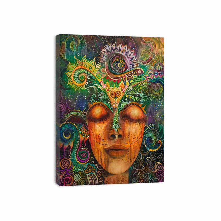 Psychedelic Face Canvas Print