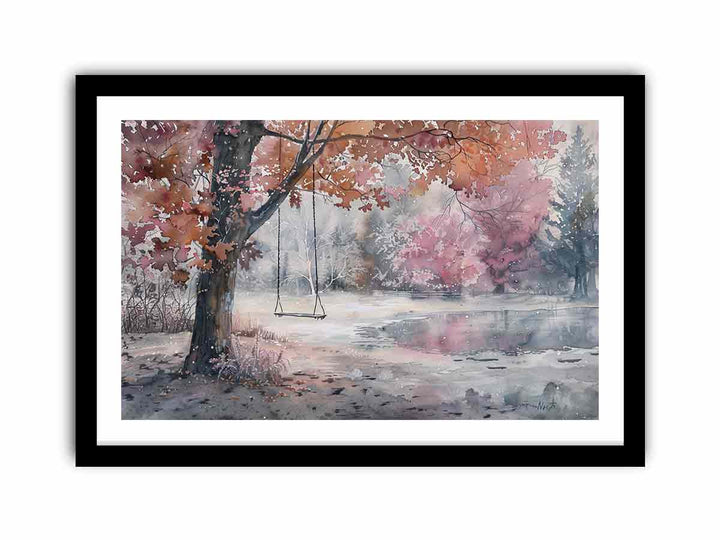 Autumn Swing   Art Print