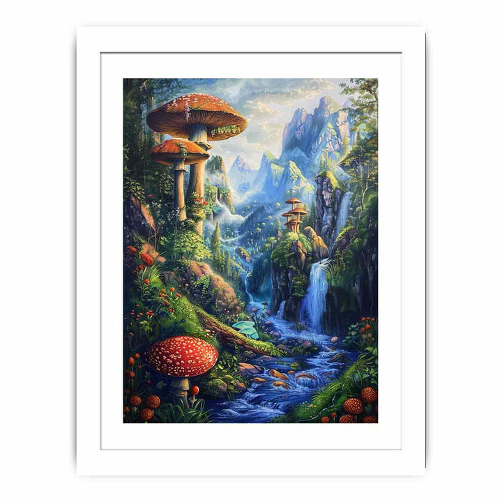 Mushroom Kingdom  Streched canvas