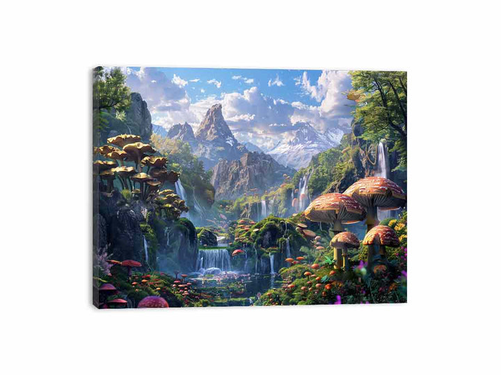 Mushroom Kingdom  Canvas Print