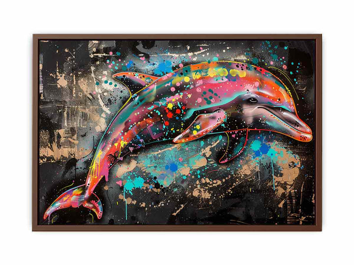 Dolphin Graffiti  Poster