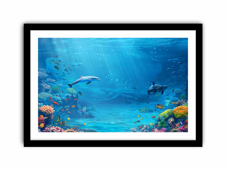 Dolphin Underwater   Art Print