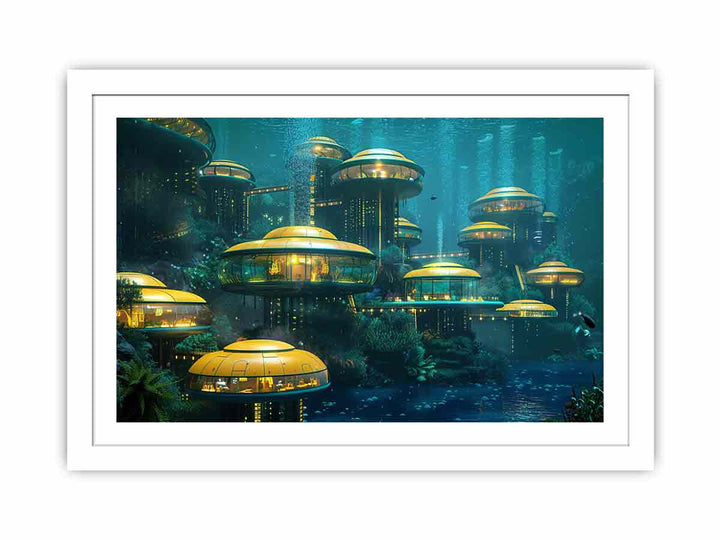 Underwater City Streched canvas