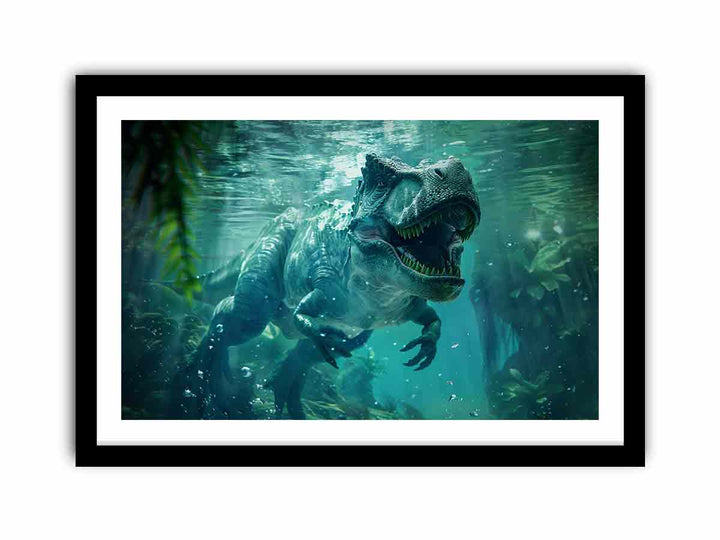 Underwater Dinosaur  Art Print