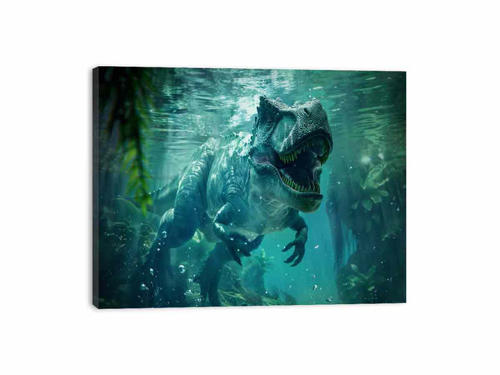 Underwater Dinosaur Canvas Print