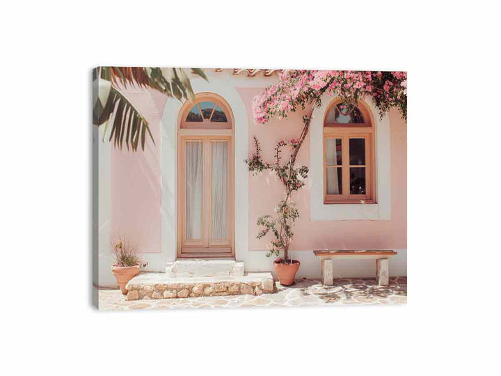 Santorini Chapel Canvas Print