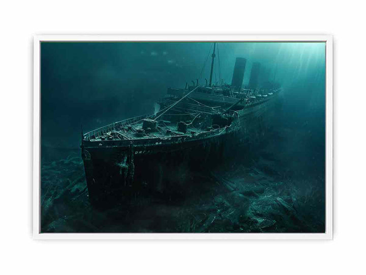 Underwater Ship Framed Print