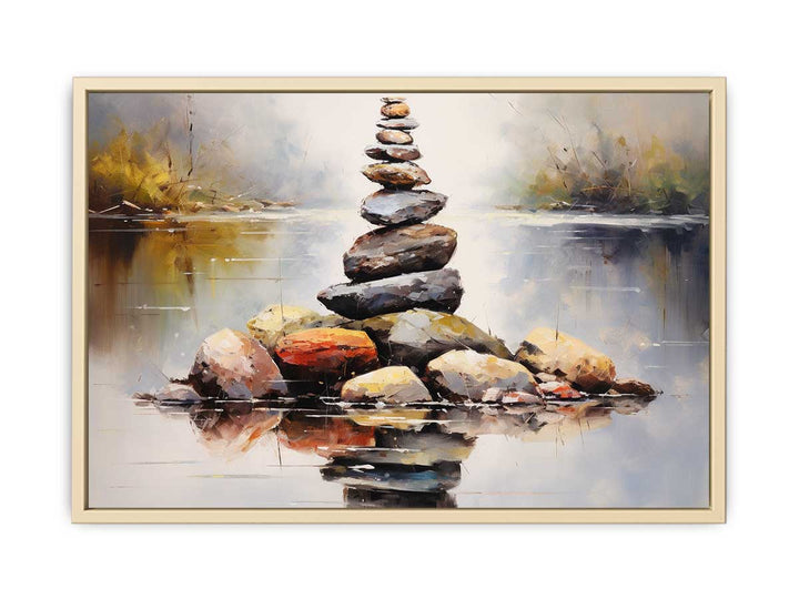 Stacking Stones  Art Framed Print