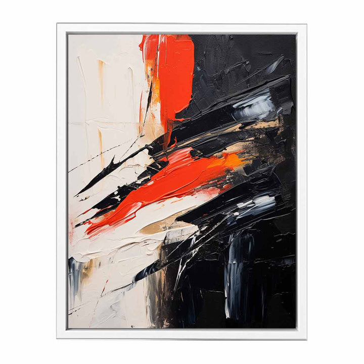 Black Red Abstract Art  Canvas Print