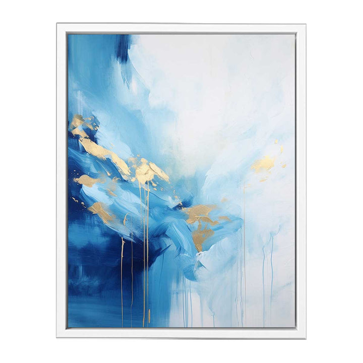 Blue Gold  Abstract Art  Canvas Print