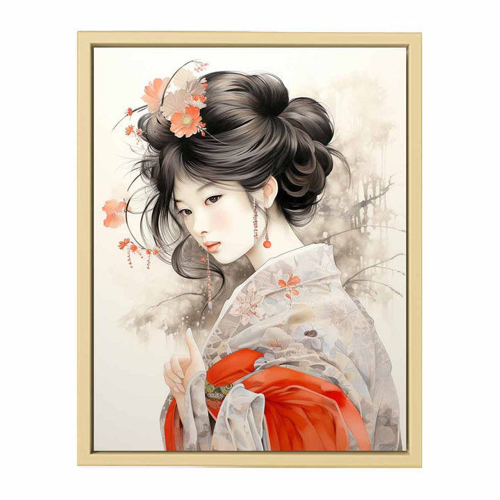 Japanese Women Art Framed Print