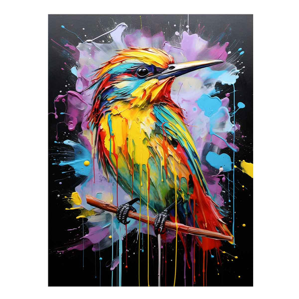 Bird Dripping Color Painting 