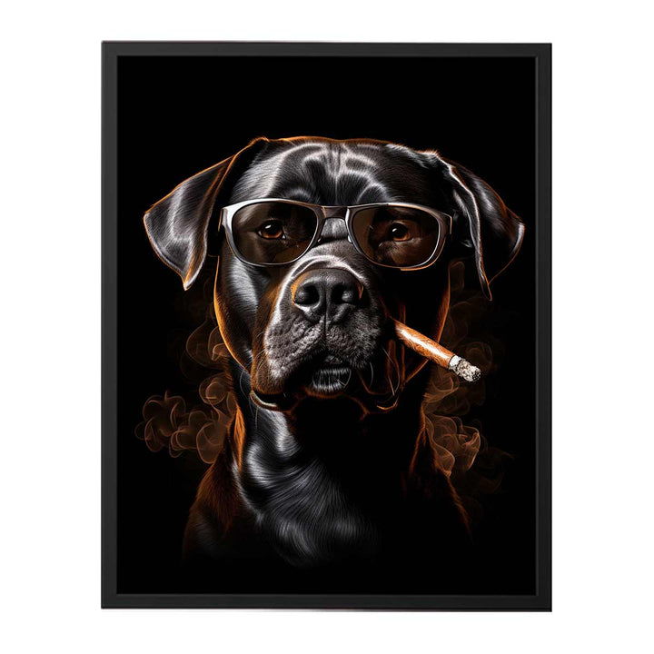 Smoking Dog Art 