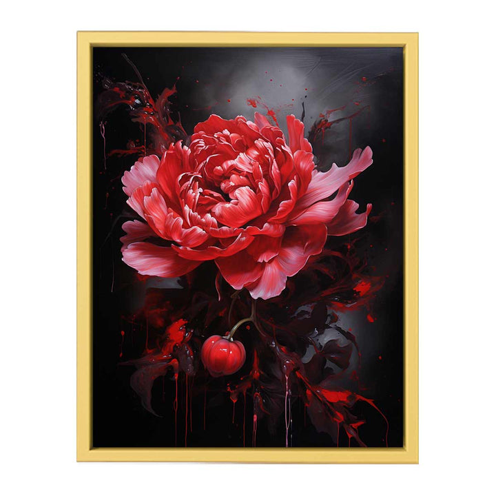 Red flower Painting  Poster