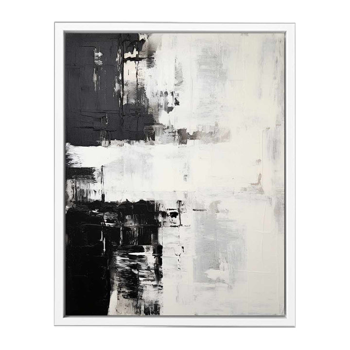 Grey Black Abstract Art  Canvas Print