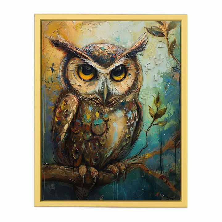 Owl Art Painting   Poster