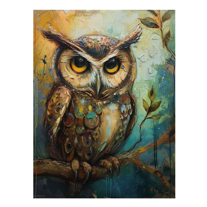 Owl Art Painting  