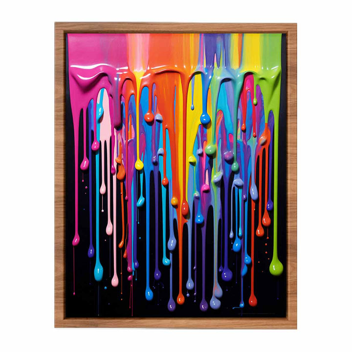 Black Dripping Color Art   Painting