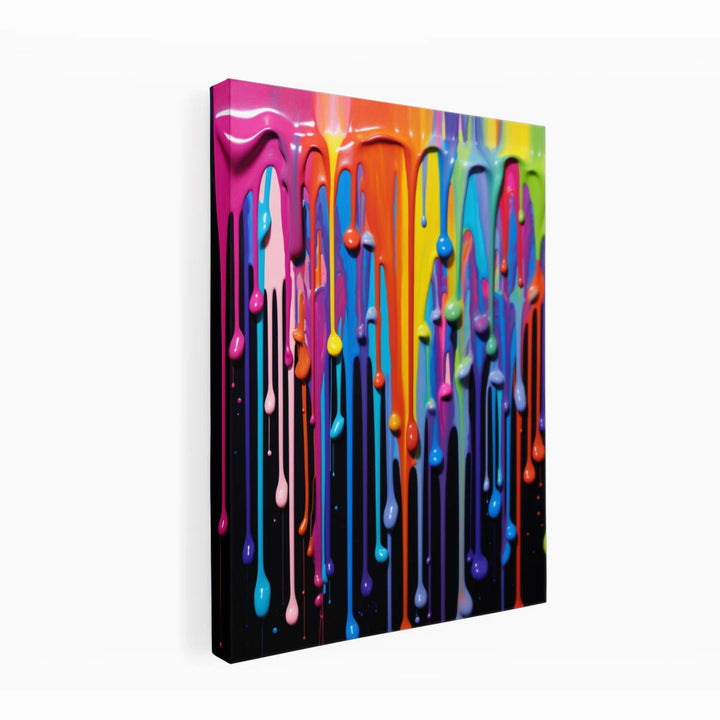 Black Dripping Color Art  