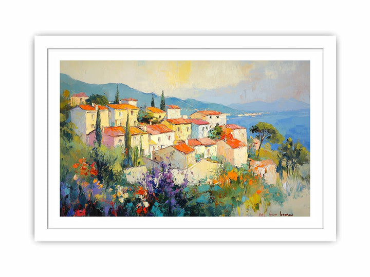 Seaside town Canvas Painting 