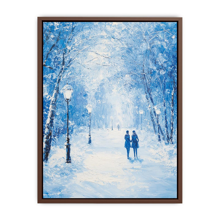 Blue winter Canvas Painting 