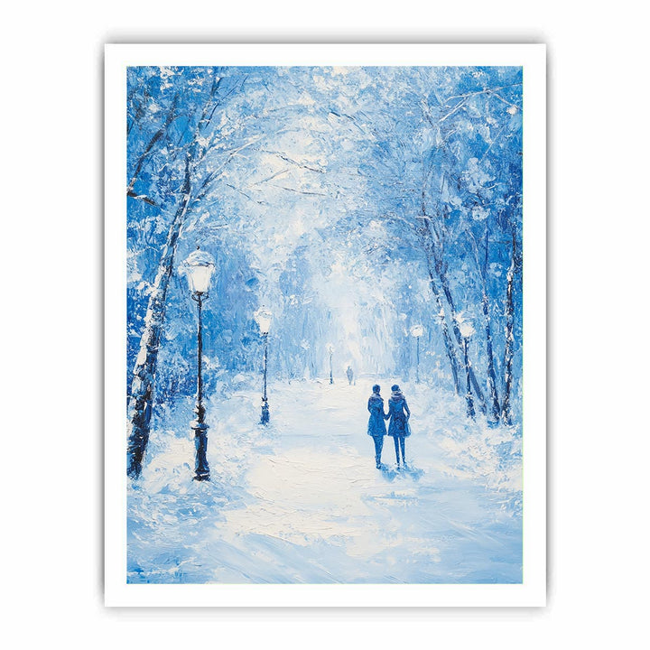 Blue winter Canvas Painting 