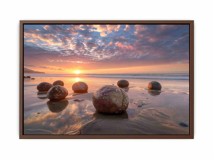 Moeraki Boulders Sunrise  Poster