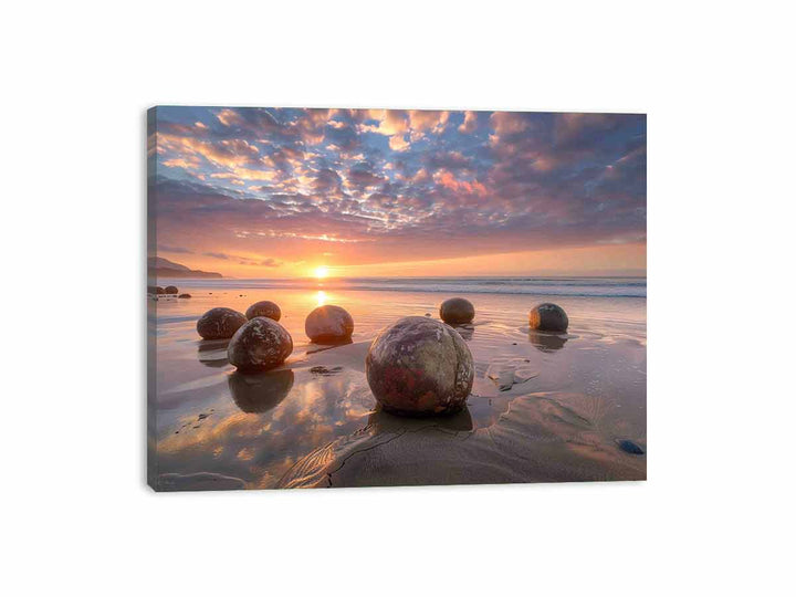 Moeraki Boulders Sunrise Canvas Print