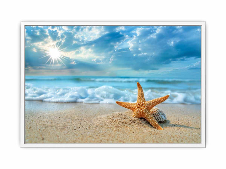 Starfish on Beach  Framed Print