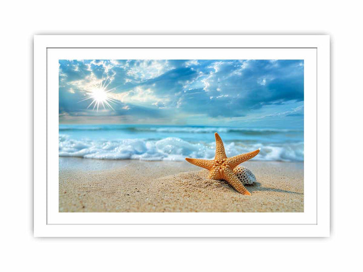 Starfish on Beach  Streched canvas