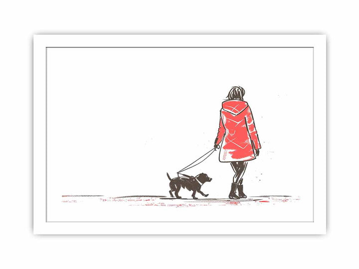 Walk With  Dog Streched canvas