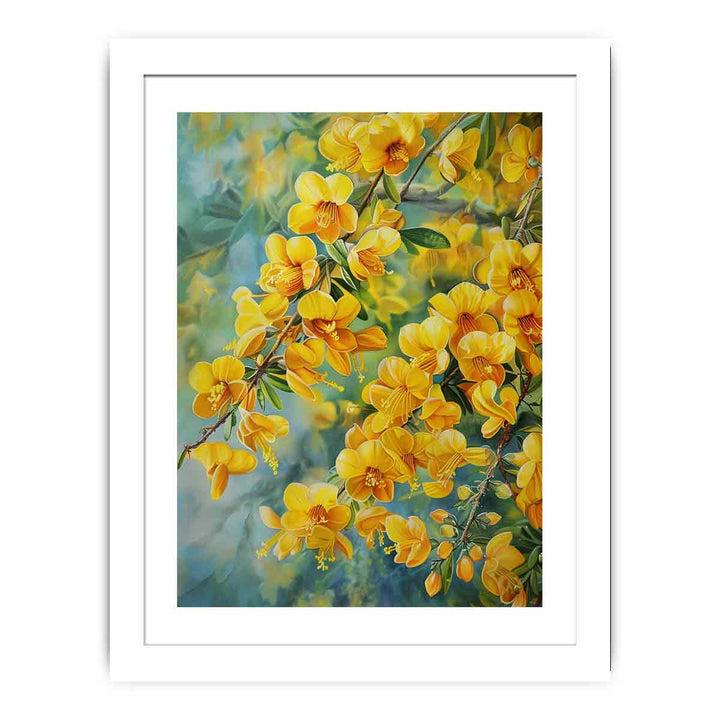 Acacia Flowers Streched canvas