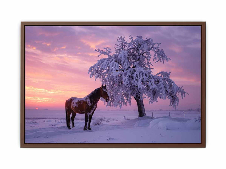 Horse In Winter   Poster