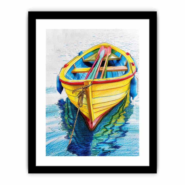 Boat On Shore   Art Print