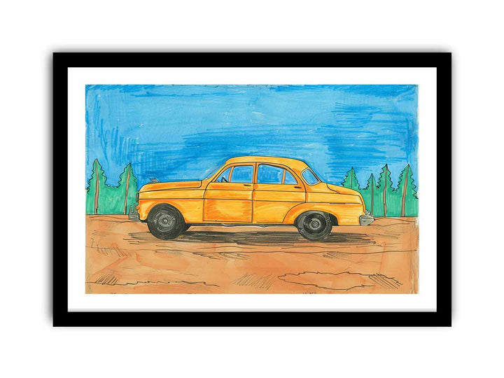 Cute Taxi  Art Print