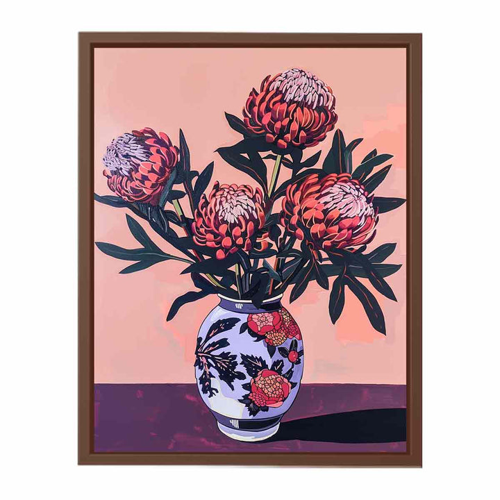 Red Waratah Flowers  Poster