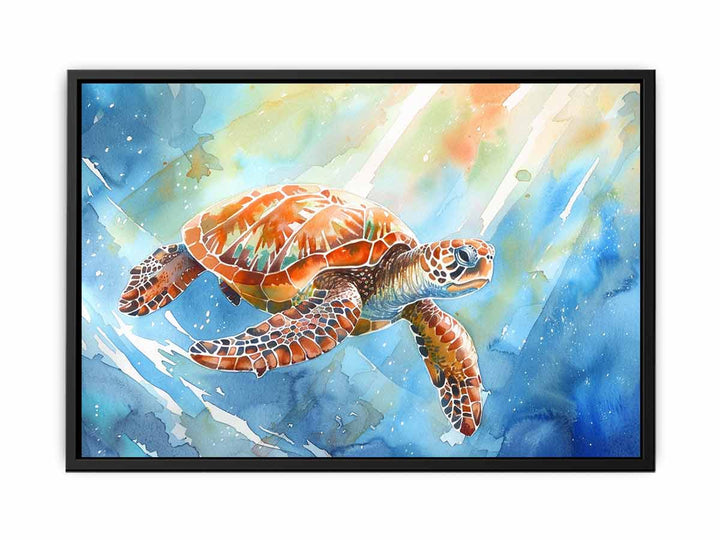 Turtle In Sea   Painting