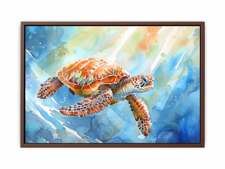 Turtle In Sea   Poster