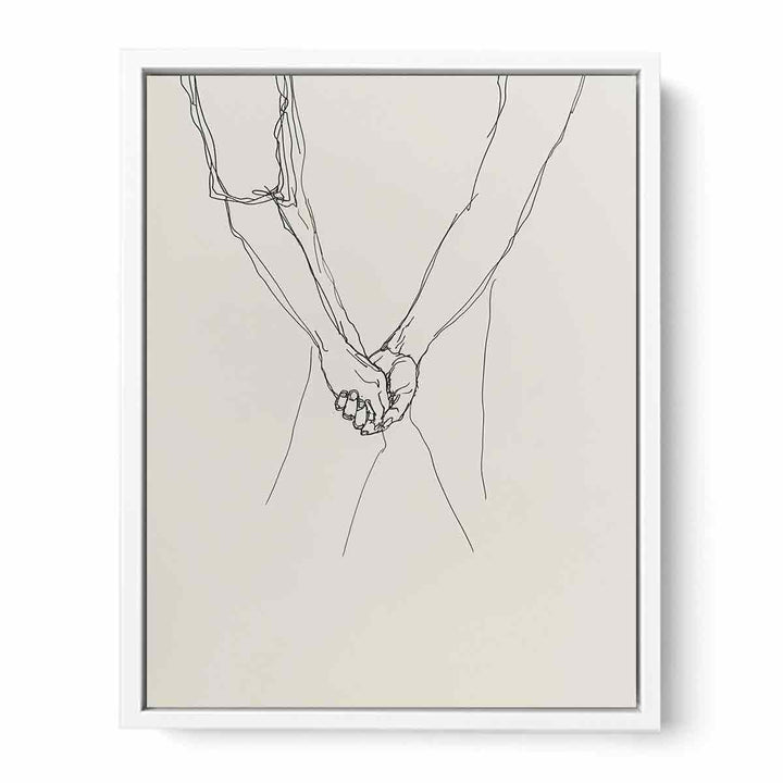 Holding Hands Framed Print