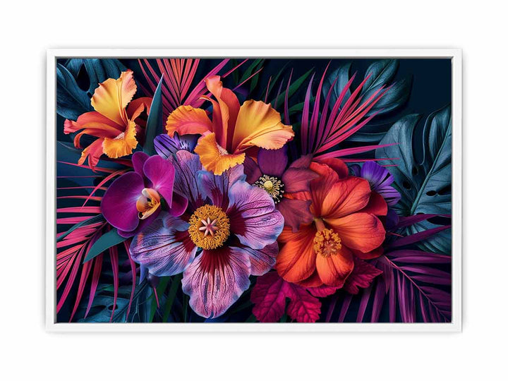 Vibrant Flowers Framed Print