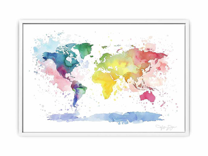 Rainbow World Framed Print