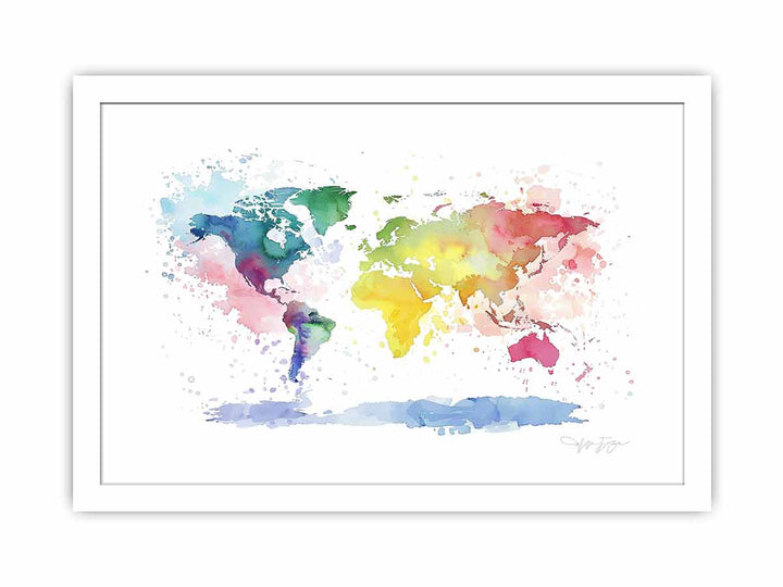 Rainbow World Streched canvas