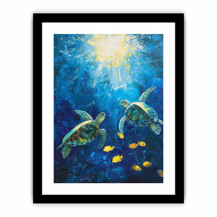 Underwater Turtle   Art Print