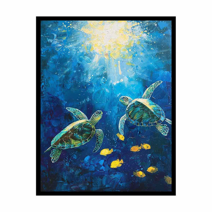 Underwater Turtle   Painting