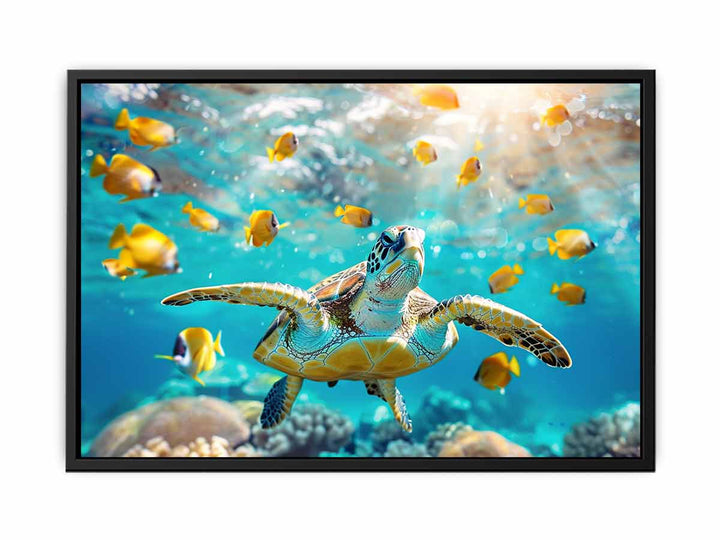 Underwater Turtle   Painting