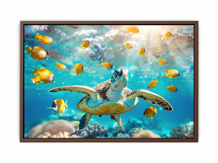 Underwater Turtle   Poster