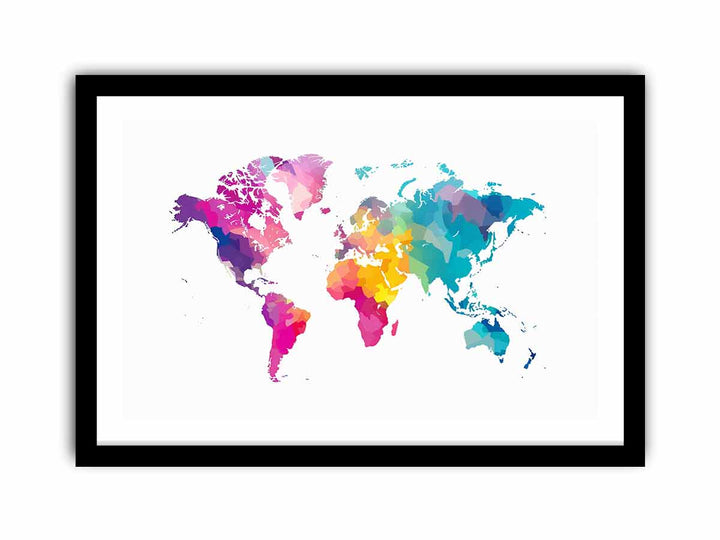 Watercolor Map  Art Print