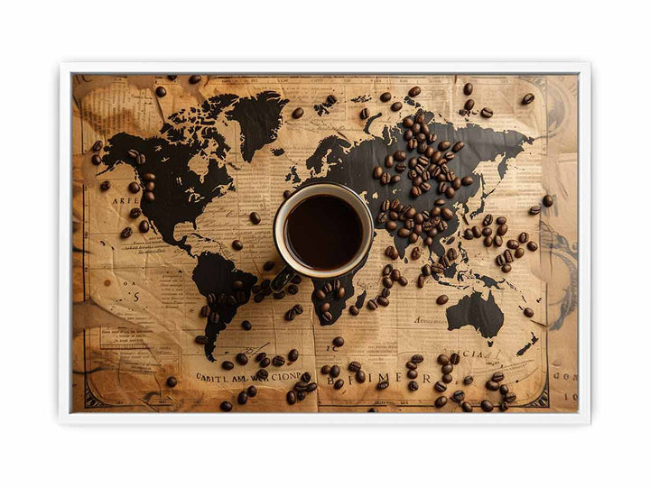 Coffee World Framed Print