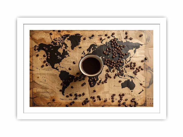 Coffee World Streched canvas